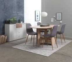 Eetkamerstoel JONSTRUP grijs/eiken kleur