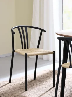 Eetkamerstoel JYDERUP zwart/naturel