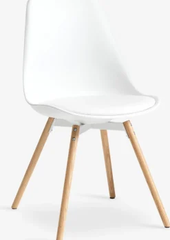 Eetkamerstoel KASTRUP wit/eiken