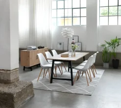 Eetkamerstoel KASTRUP wit/eiken