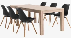Eetkamerstoel KASTRUP zwart/eiken