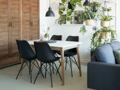 Eetkamerstoel KLARUP zwart kunstleer/zwart