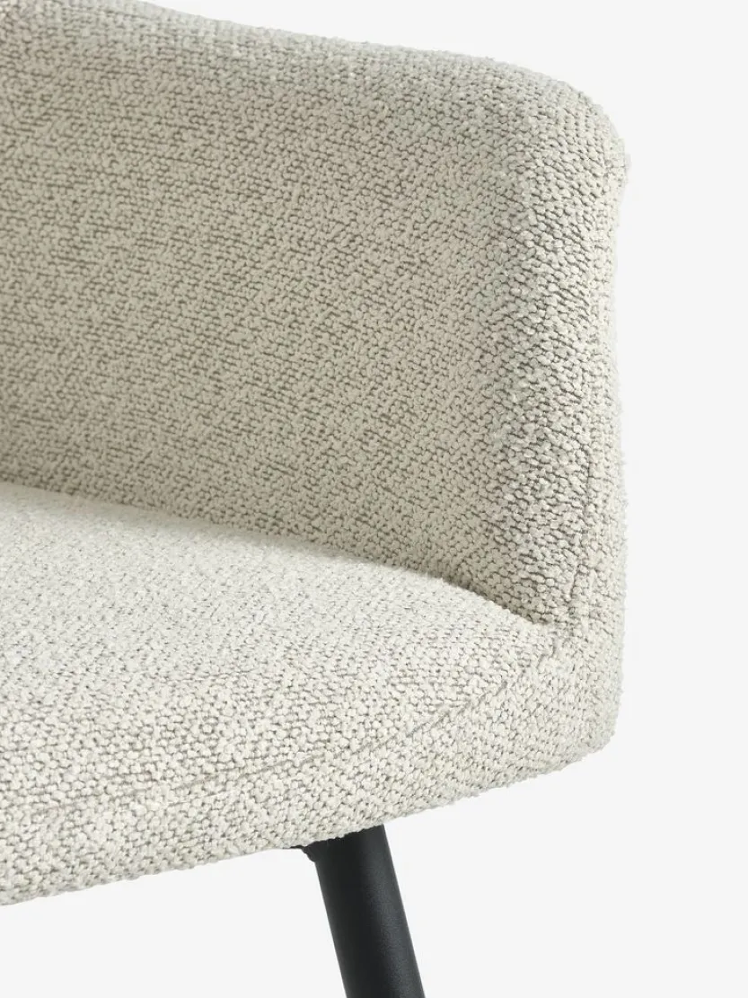 Eetkamerstoel PURHUS off white/zwart