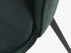Eetkamerstoel RISSKOV fluweel donkergroen/zwart
