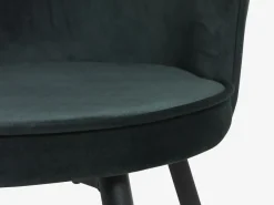 Eetkamerstoel RISSKOV fluweel donkergroen/zwart