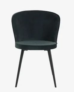 Eetkamerstoel RISSKOV fluweel donkergroen/zwart