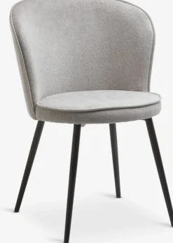 Eetkamerstoel RISSKOV lichtgrijze stof/zwart