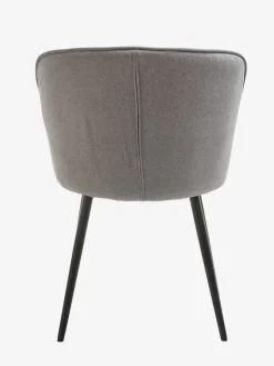 Eetkamerstoel RISSKOV lichtgrijze stof/zwart