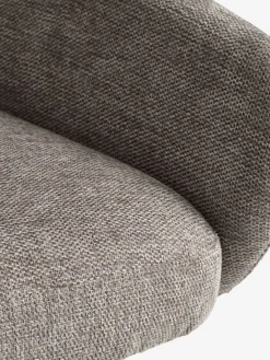 Eetkamerstoel ROSTRUP met draaivoet beige stof/zwart