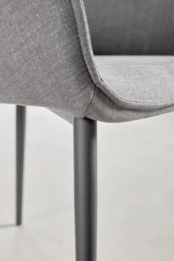 Eetkamerstoel SABRO grijze stof/zwart