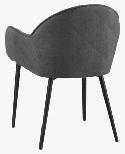 Eetkamerstoel SABRO grijze stof/zwart