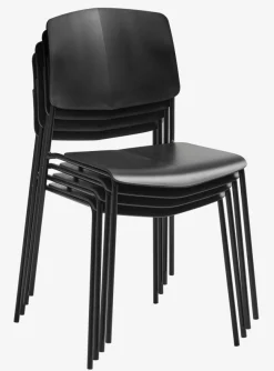 Eetkamerstoel STABY stapelbaar zwart