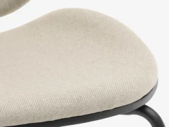 Eetkamerstoel TESTRUP lichtzand/zwart