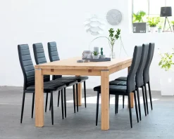 Eetkamerstoel TOREBY kunstleer zwart/zwart