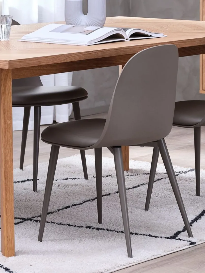 Eetkamerstoel ULDAL bruin kunstleer