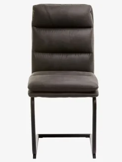 Eetkamerstoel ULSTRUP antraciet stof/zwart