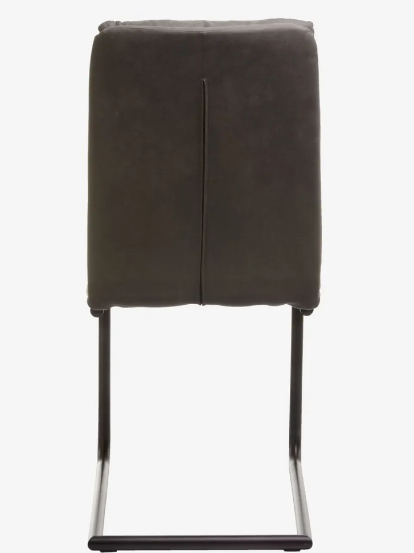 Eetkamerstoel ULSTRUP antraciet stof/zwart