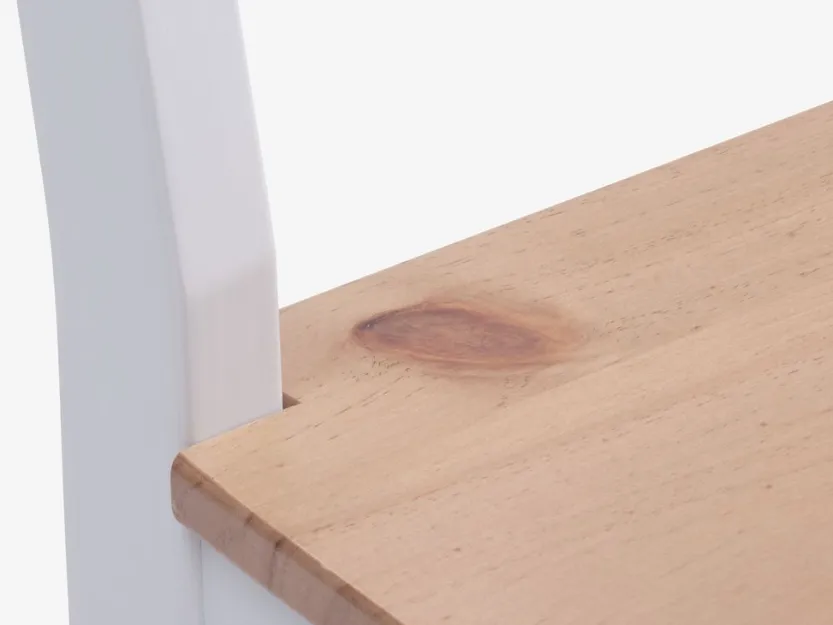 Eetkamerstoel VISLINGE naturel/wit