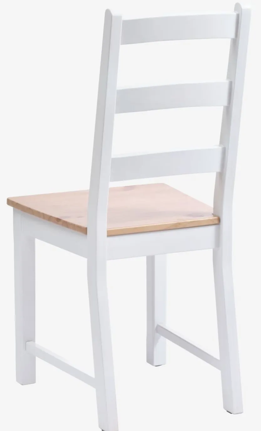 Eetkamerstoel VISLINGE naturel/wit