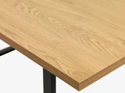 Eettafel AABENRAA 90x160 eiken kleur/zwart