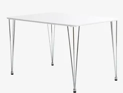 Eettafel BANNERUP 76x120 wit/chroom