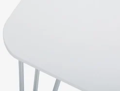 Eettafel BANNERUP 76x120 wit/chroom