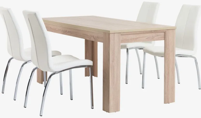 Eettafel HASLUND 80x160 eiken