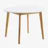 Eettafel JEGIND Ø105 wit/naturel
