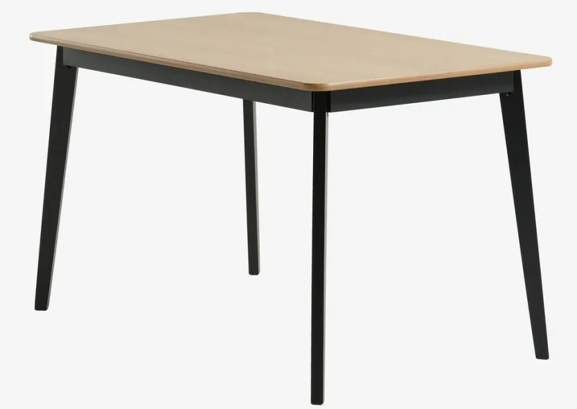 Eettafel JEGIND 80x130 eiken/zwart