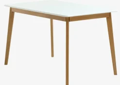 Eettafel JEGIND 80x130 wit/naturel