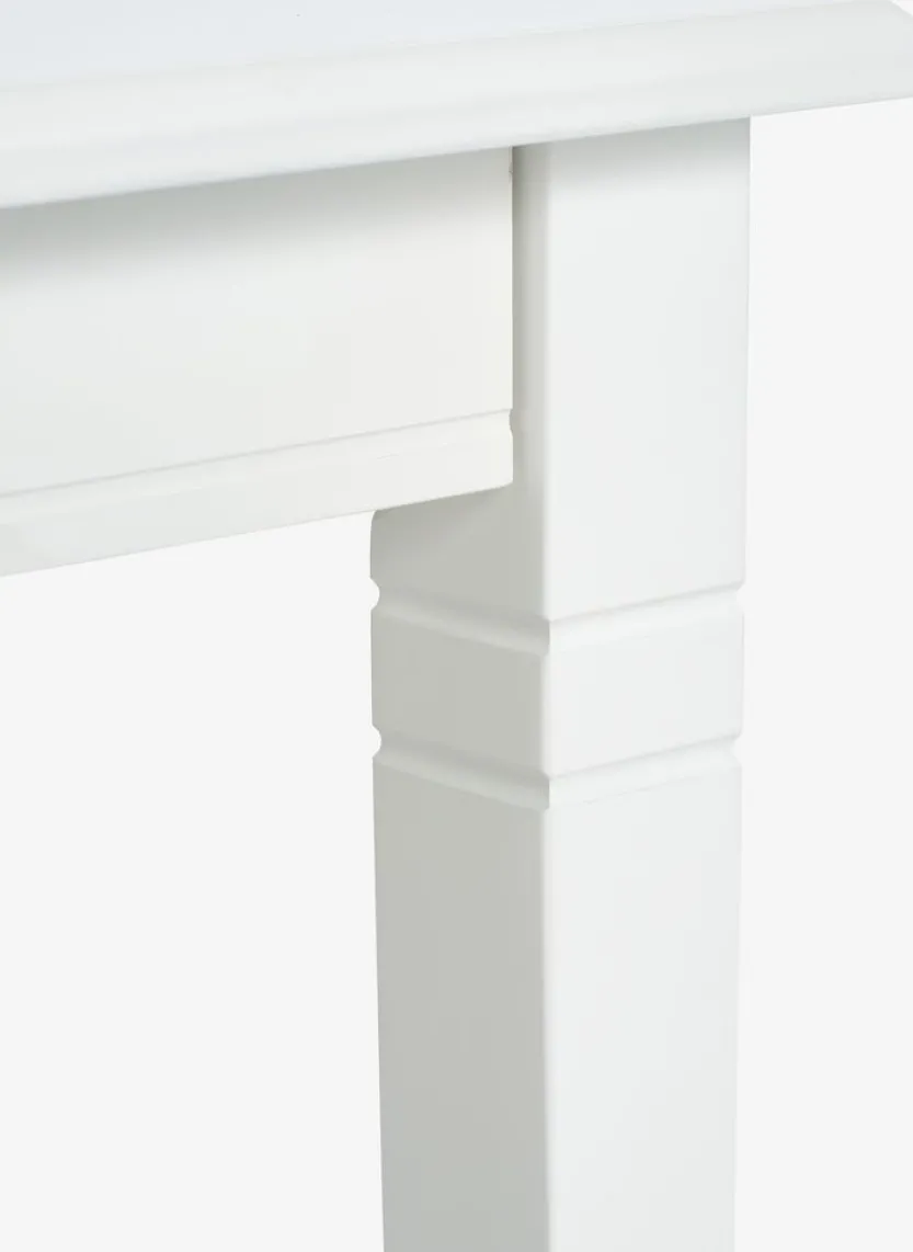 Eettafel KIRKEBY 80x130/220 wit