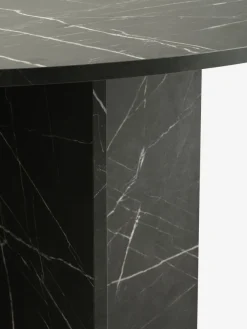 Eettafel KRONDAL Ø110 marmer zwarte kleur