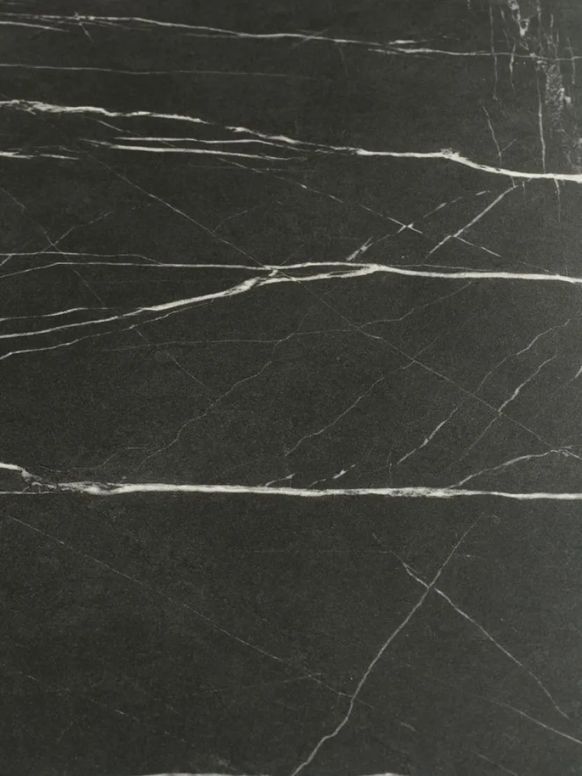 Eettafel KRONDAL Ø110 marmer zwarte kleur