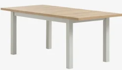 Eettafel MARKSKEL 90x150/193 lichtgrijs/eiken kleur