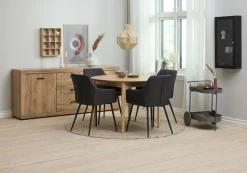 Eettafel MARSTRAND Ø110/110x200 eiken