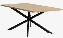 Eettafel NORTOFT 95x200 eiken kleur/zwart