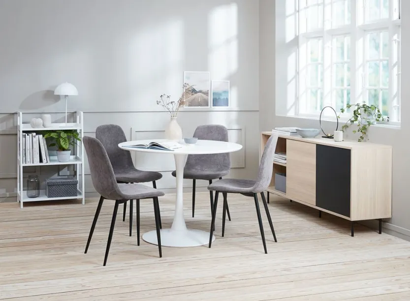 Eettafel RINGSTED Ø100 wit