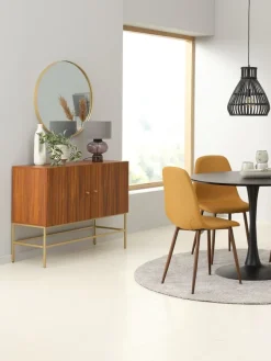 Eettafel RINGSTED Ø100 zwart essen fineer