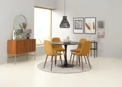 Eettafel RINGSTED Ø100 zwart essen fineer