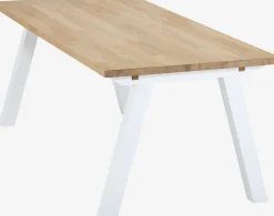 Eettafel SKAGEN 90x150 eiken/wit