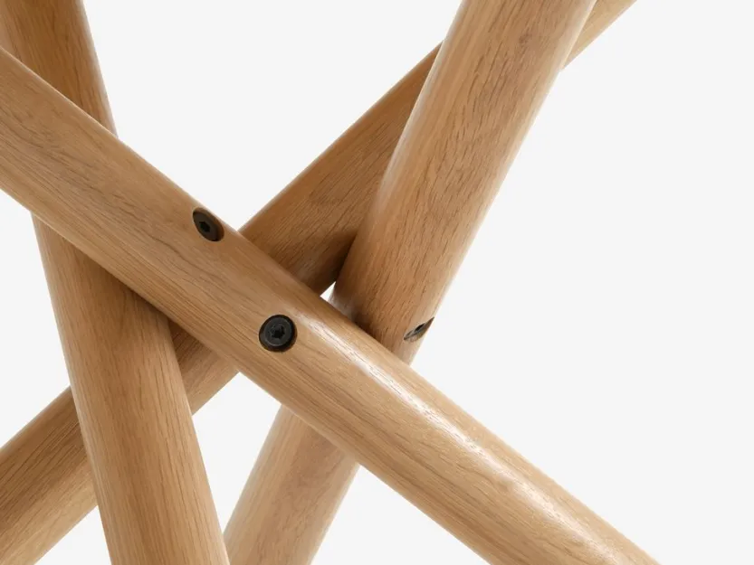 Eettafel SKIBET Ø120 licht eiken