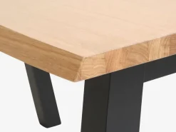 Eettafel SKOVLUNDE 90x160 naturel eiken/zwart