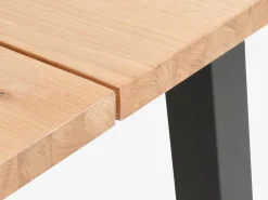 Eettafel SKOVLUNDE 90x160 naturel eiken/zwart