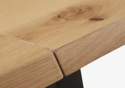 Eettafel SKOVLUNDE 90x200 naturel eiken/zwart