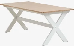 Eettafel VISLINGE 90x190 naturel/wit
