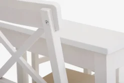 EJBY L118 tafel wit + 4 EJBY stoelen wit