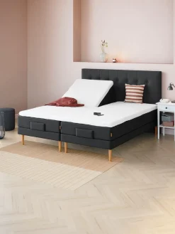 Elektrisch bed 90x200 GOLD E40 latex grijs-40