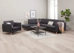 Fauteuil AARHUS donkergrijze stof