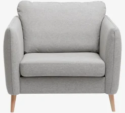 Fauteuil AARHUS lichtgrijze stof