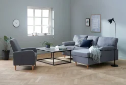 Fauteuil GEDVED grijze stof